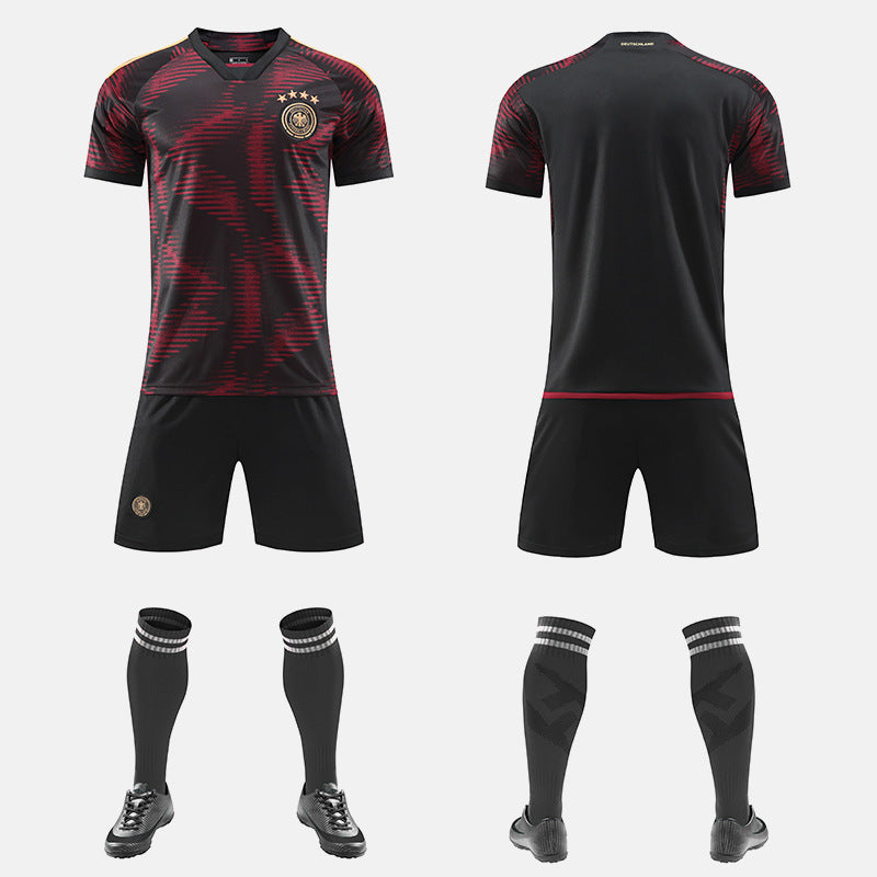 World Cup Qatar Football Shirt Set National Team Kit France Netherlands Germany Home Away Boys and Girls