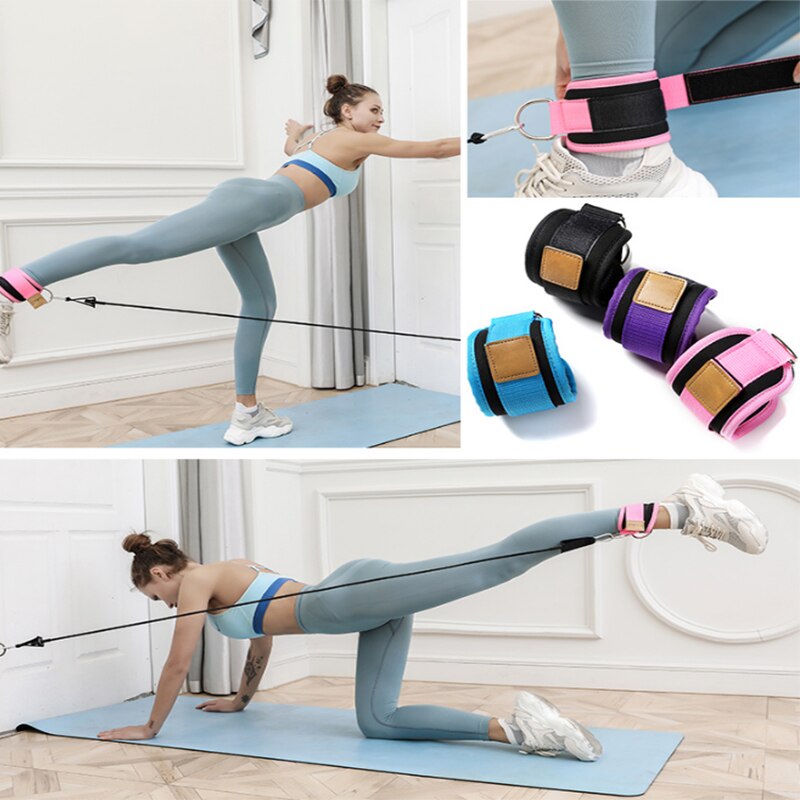 Resistance Bands with Ankle Straps Cuff with Cable for Attachment Booty Butt Thigh Leg Pulley