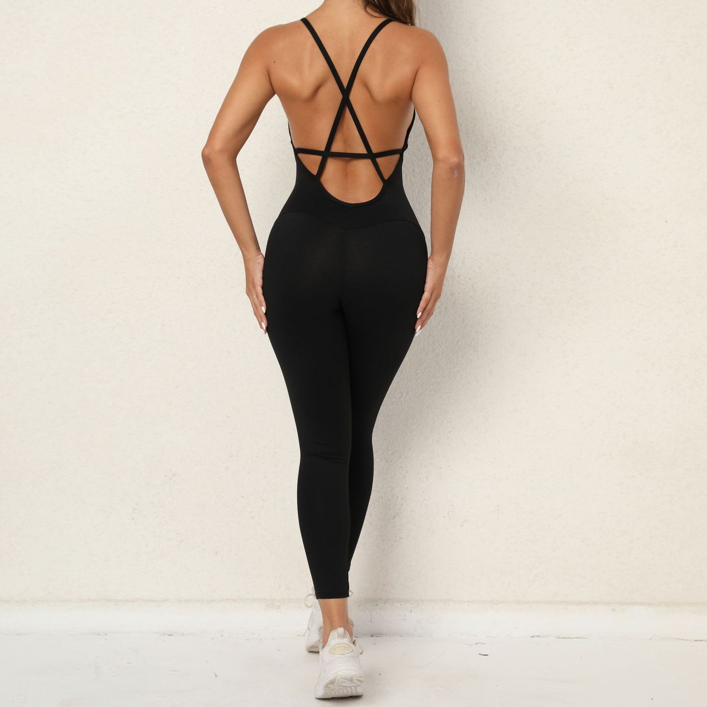 Tight Backless One Piece Yoga Pants, Sports Running, Fitness Yoga Pants