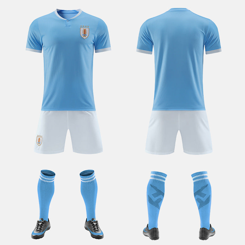 World Cup Qatar Football Shirt Set National Team Kit Uruguay Qatar Italy Liverpool Chelsea Home Away Boys and Girls