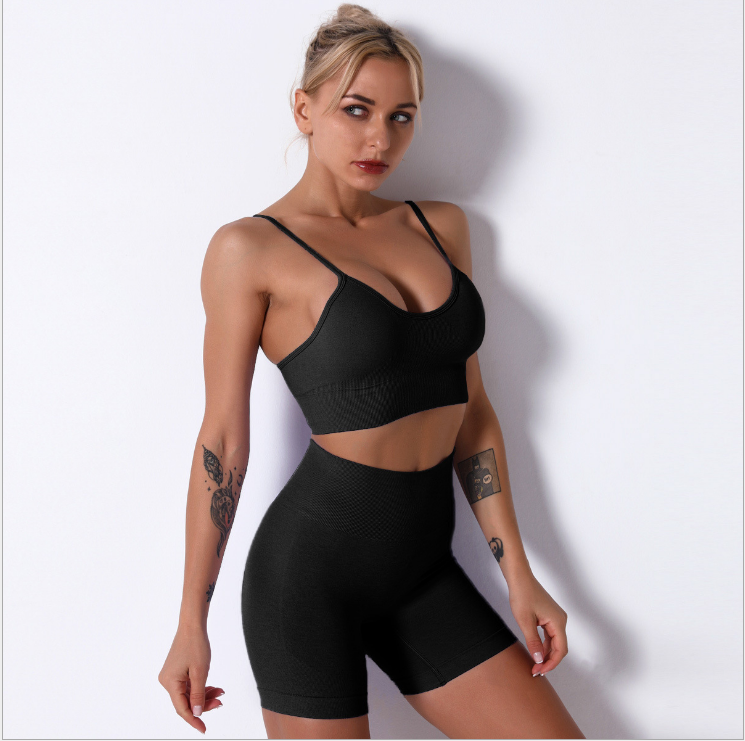 New women's sexy sling sports bra fitness suit Yoga suit