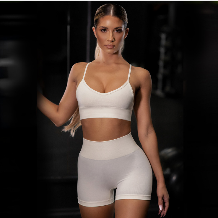 New women's sexy sling sports bra fitness suit Yoga suit