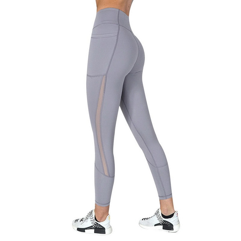 Women Yoga Sport Leggings Phone Pocket Fitness Running Pants