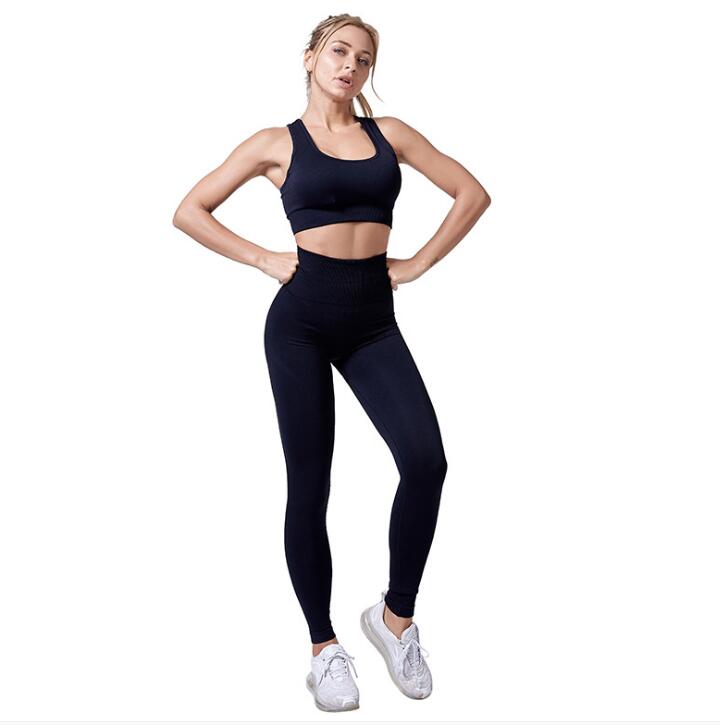 Women's Seamless Yoga Suit Sportswear Fitness Sport For Women Gym Running Set 2 Piece